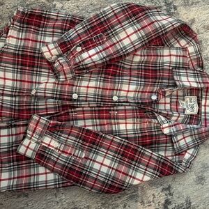 Levi's Kids Red and Black Plaid Button Down Shirt